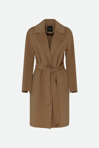 Pinko Capotto Cammello In Marrone