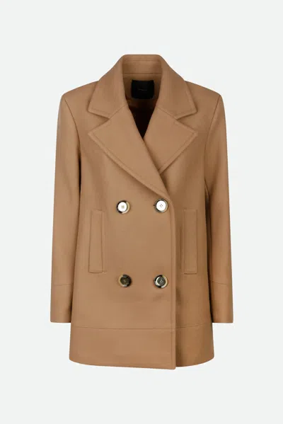 Pinko Cappotto Cammello In Marrone