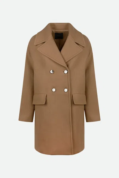 Pinko Cappotto Cammello In Marrone