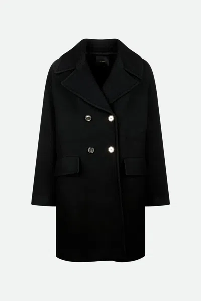 Pinko Cappotto Doppiopetto Nero