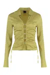 Pinko Jersey Shirt With Gathered Collar And Buttons