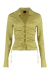 Pinko Jersey Shirt With Gathered Collar And Buttons