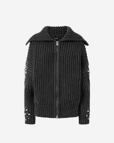 PINKO CARDICOAT WITH RHINESTONES