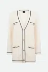 Pinko Cardigan Bianco In Bianco