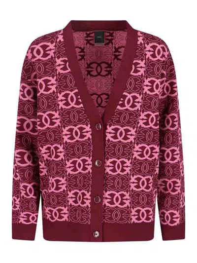 Pinko Cardigan Love Birds In Red