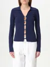 Pinko Cardigan  Woman Color Blue In Blue