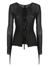 Pinko Zelig Fringed Cardigan In Black