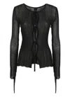 Pinko Zelig Fringed Cardigan In Black