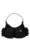 Pinko Cargo Bag In Recycled Technical Fabric In 黑色的