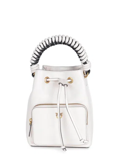 Pinko "cargo Bucket" Bag In White