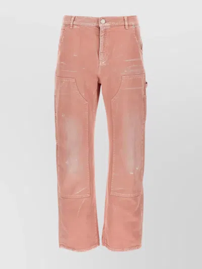 Pinko 'cargo Coast' Distressed Jeans In Orange