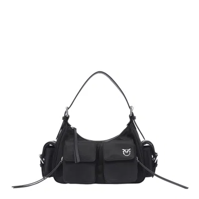 Pinko Cargo Shoulder Bag In Black