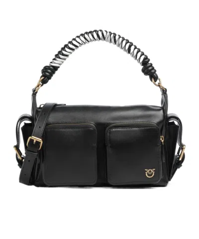 Pinko Cargo Shoulder Bag In Black