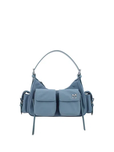 Pinko Cargo Bag In Recycled Technical Fabric In F1nncool Blue