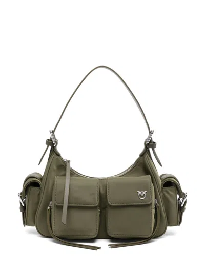 Pinko Cargo Shoulder Bag In Verde
