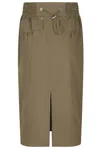 Pinko Cargo-style Midi Skirt With Drawstring Waist