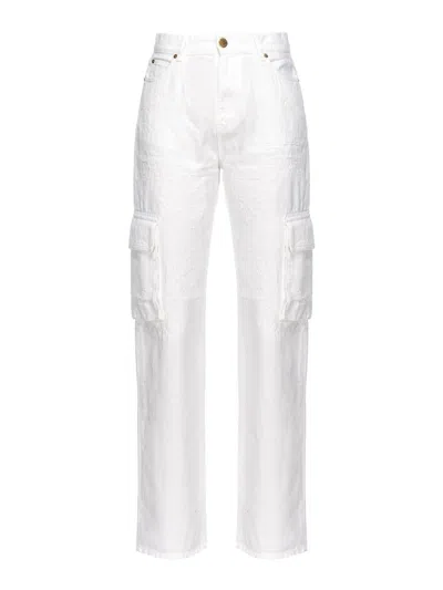Pinko Cargo Trousers In White