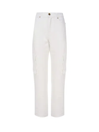 Pinko Cargo Trousers In White