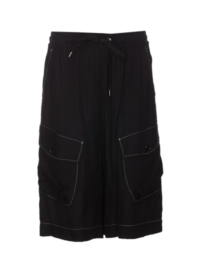 Pinko Cargo Twill Shorts In Black
