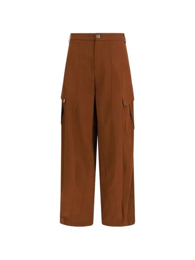 Pinko Cargo-pocket Palazzo Pants In Brown