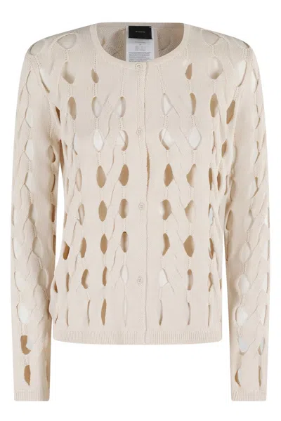 Pinko Carlton Cardigan Braids In White