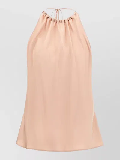 Pinko Carota Halterneck Top Tie Detail Design In Pink