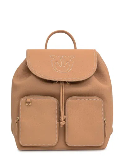 Pinko Carrie Backpack In Brown
