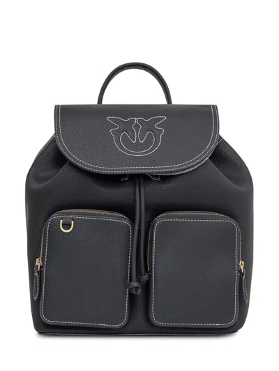 Pinko Carrie Backpack In Black