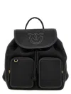 Pinko Leather Backpack In Black