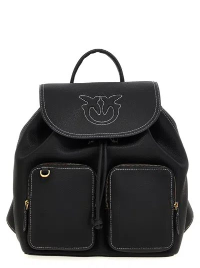 Pinko Carrie Backpack In Black