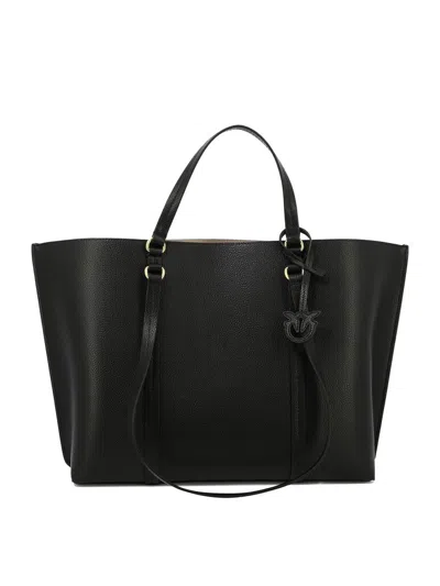 Pinko Big Shopper Bag In Black