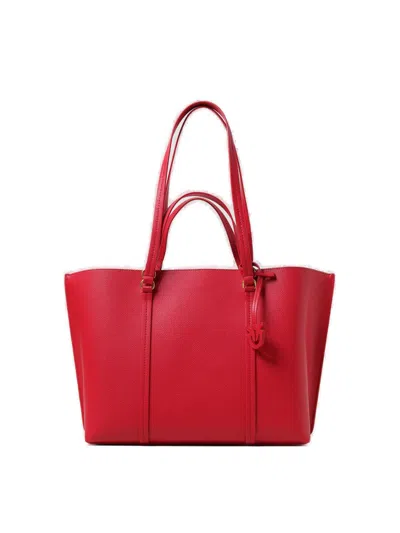 Pinko Carrie Big Shopping Bag In Red