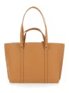 Pinko Carrie Brown Hammered Leather Shopper