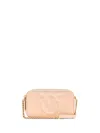 Pinko Small Crossbody Bag With Raised Love Birds Logo In Pink