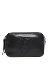 Pinko Camera Bag With Raised Logo In Schwarz