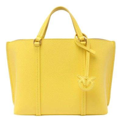 Pinko Love Bird Top Handle Bag In Yellow