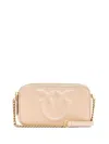 Pinko Small Crossbody Bag With Raised Love Birds Logo In Pink