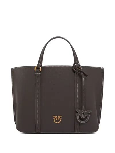 Pinko Carrie Tote Bag In Brown