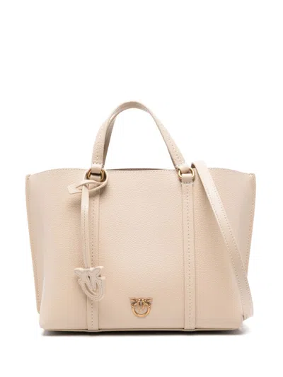 Pinko Carrie Tote Bag In Neutrals