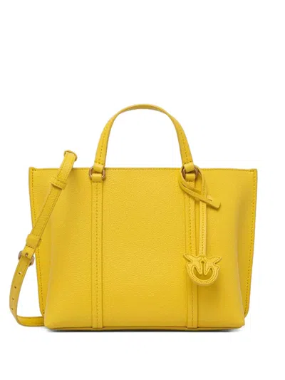 Pinko Carrie Tote Bag In Yellow