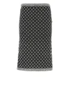 Pinko Crystal-embellished Tulle Midi Skirt In Black