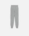 Pinko Cashmere-blend Knit Joggers In Argento-metallizzato