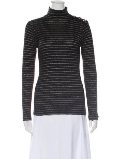 Pre-owned Pinko Cashmere Striped Sweater In Gray