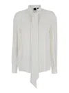 Pinko Cassaforte Crepe Blouse In White