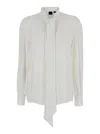 Pinko Cassaforte Crepe Blouse In White