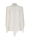 Pinko Cassaforte Crepe Blouse In White