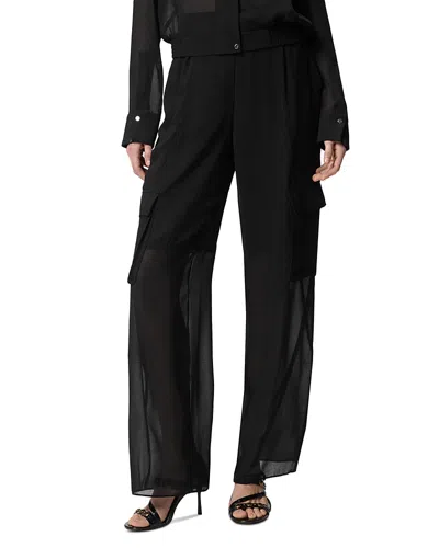 Pinko Casteggio Georgette Pants In Black