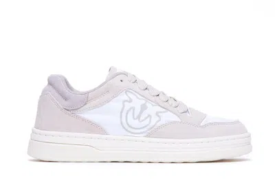 Pinko Casual And Elegant Beige Leather Sneakers Mandy 10