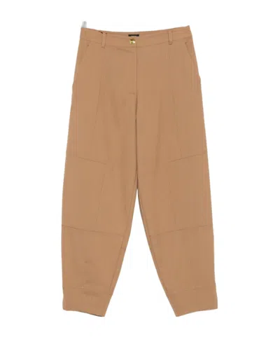 Pinko Casual Pants With Belt Loops In Brown