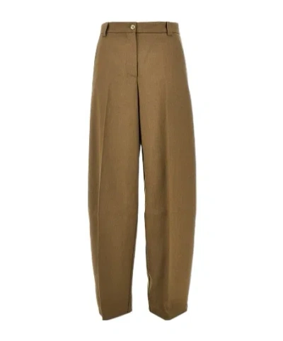Pinko Casual Trousers With Belt Loops In Brown